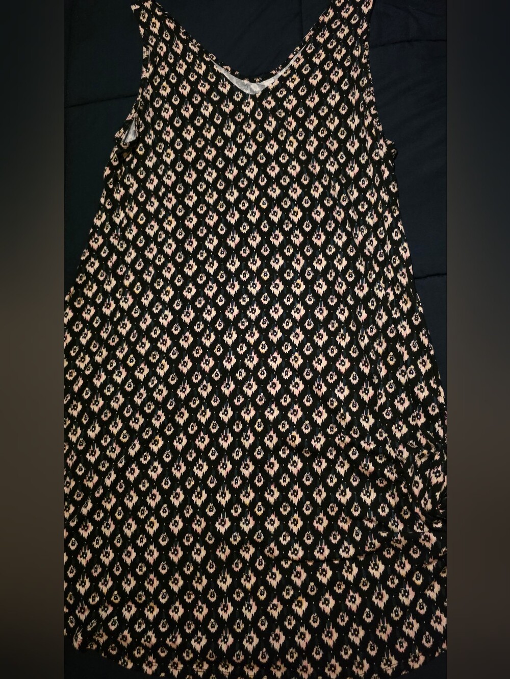 24/7 Patterned Double Vneck Dress Maurices Sz L